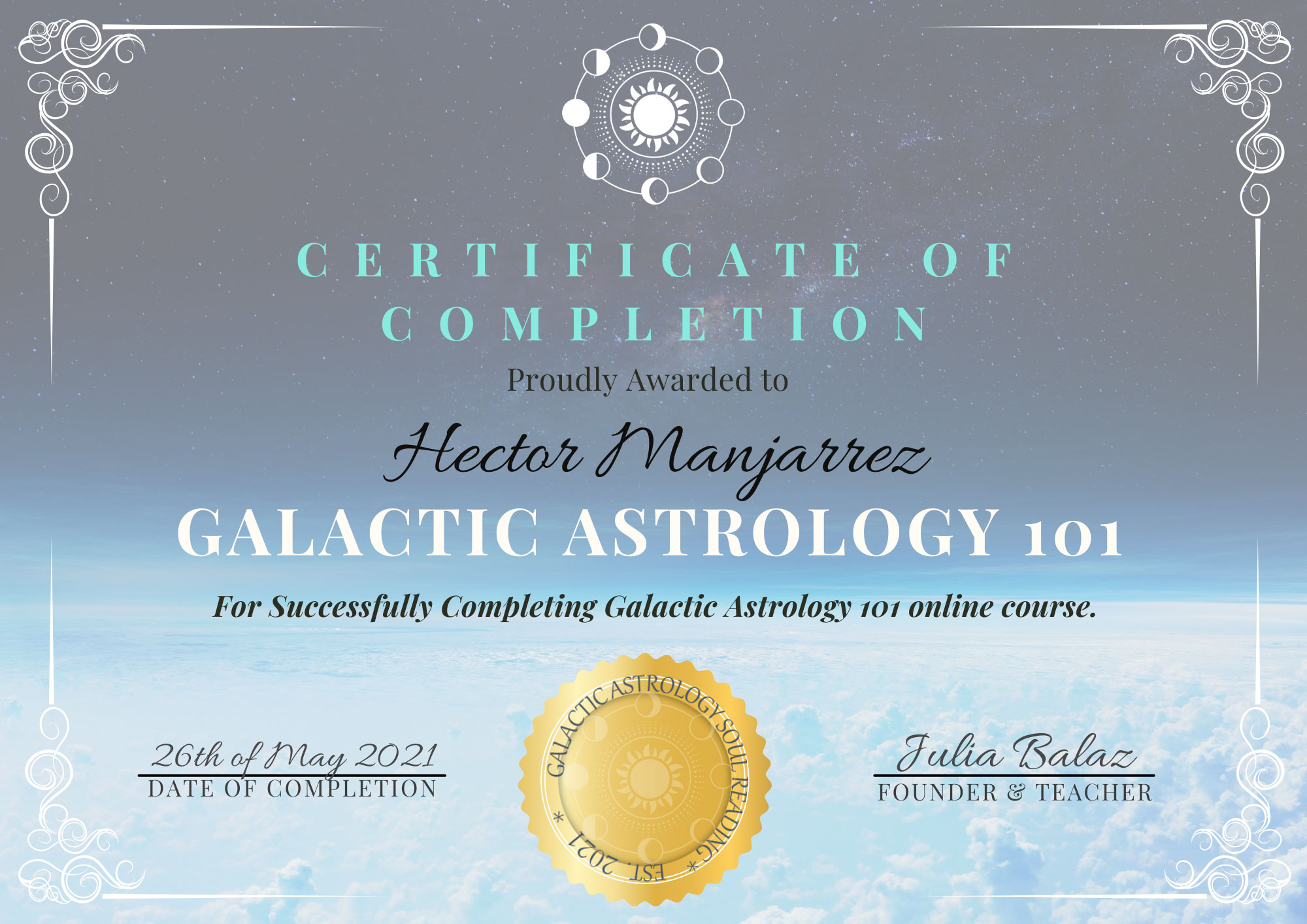 HM Certificate